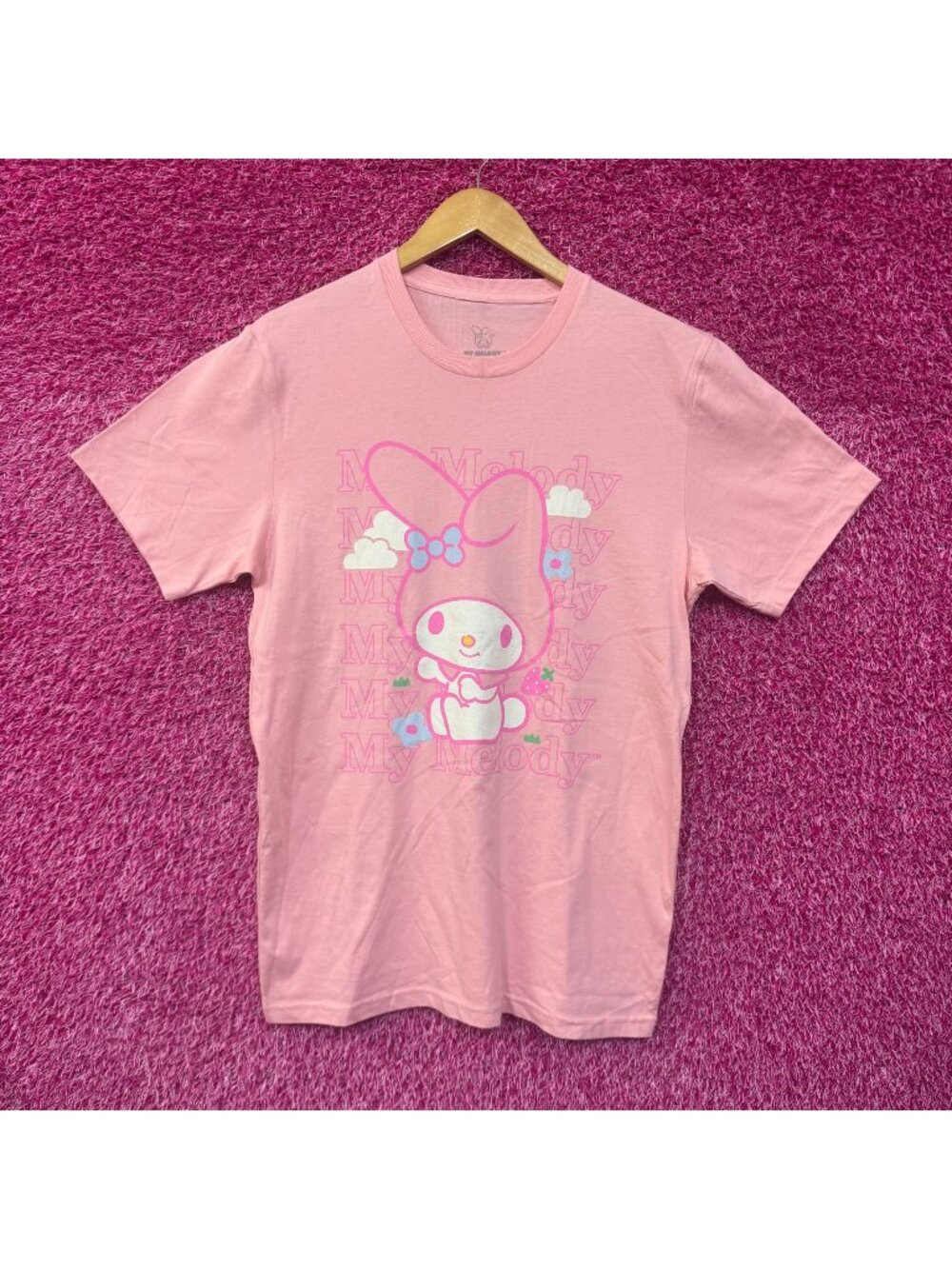My Melody Kawaii Strawberry Fields Forever Sanrio Tee M